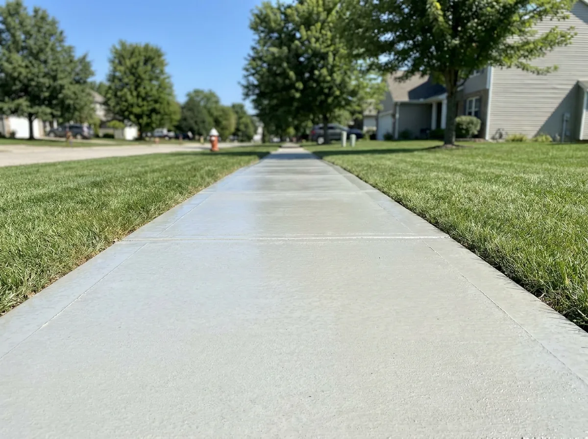 Concrete sidewalk