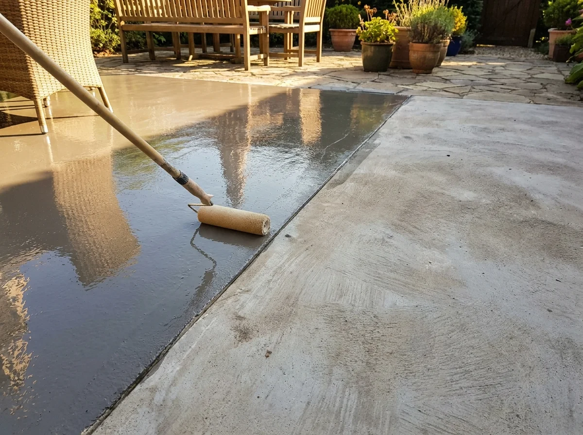 Concrete sealant application in West Alabama