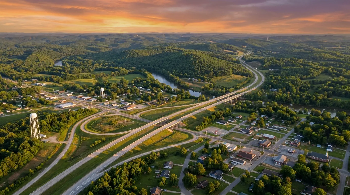 West Alabama aerial landscape
